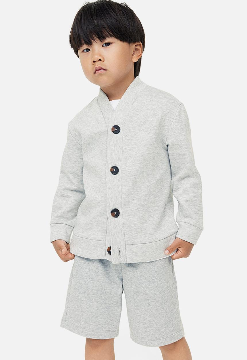 H&M - Sweatshirt cardigan - light grey marl 