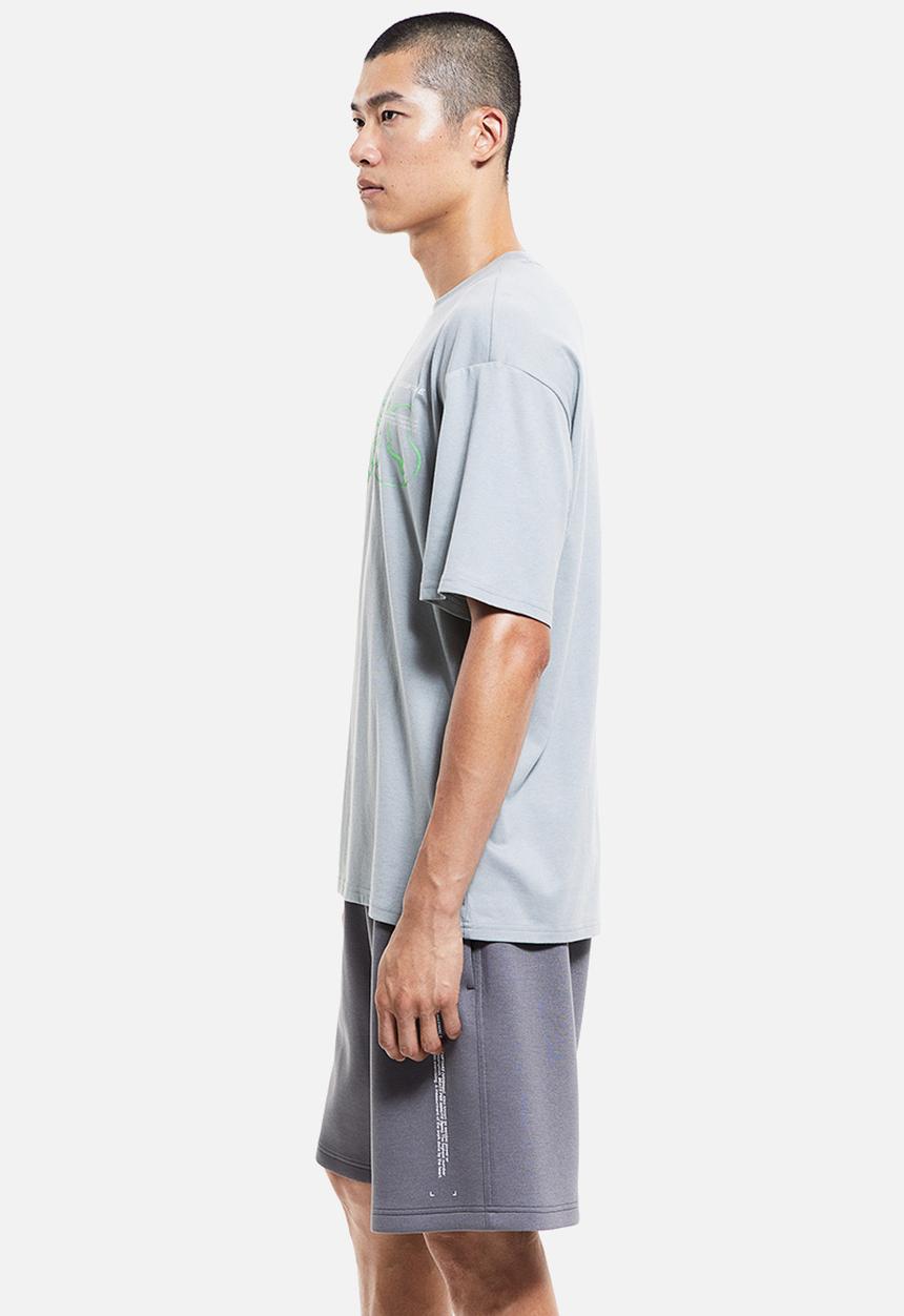 H&M - Drymove™ printed sports t-shirt - grey cardio