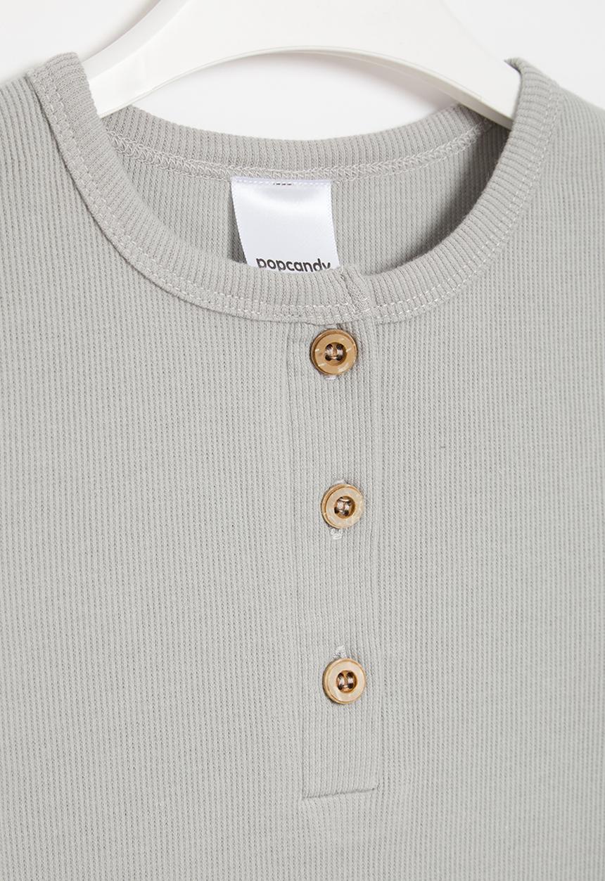 Pop Candy - Henley shirt - grey