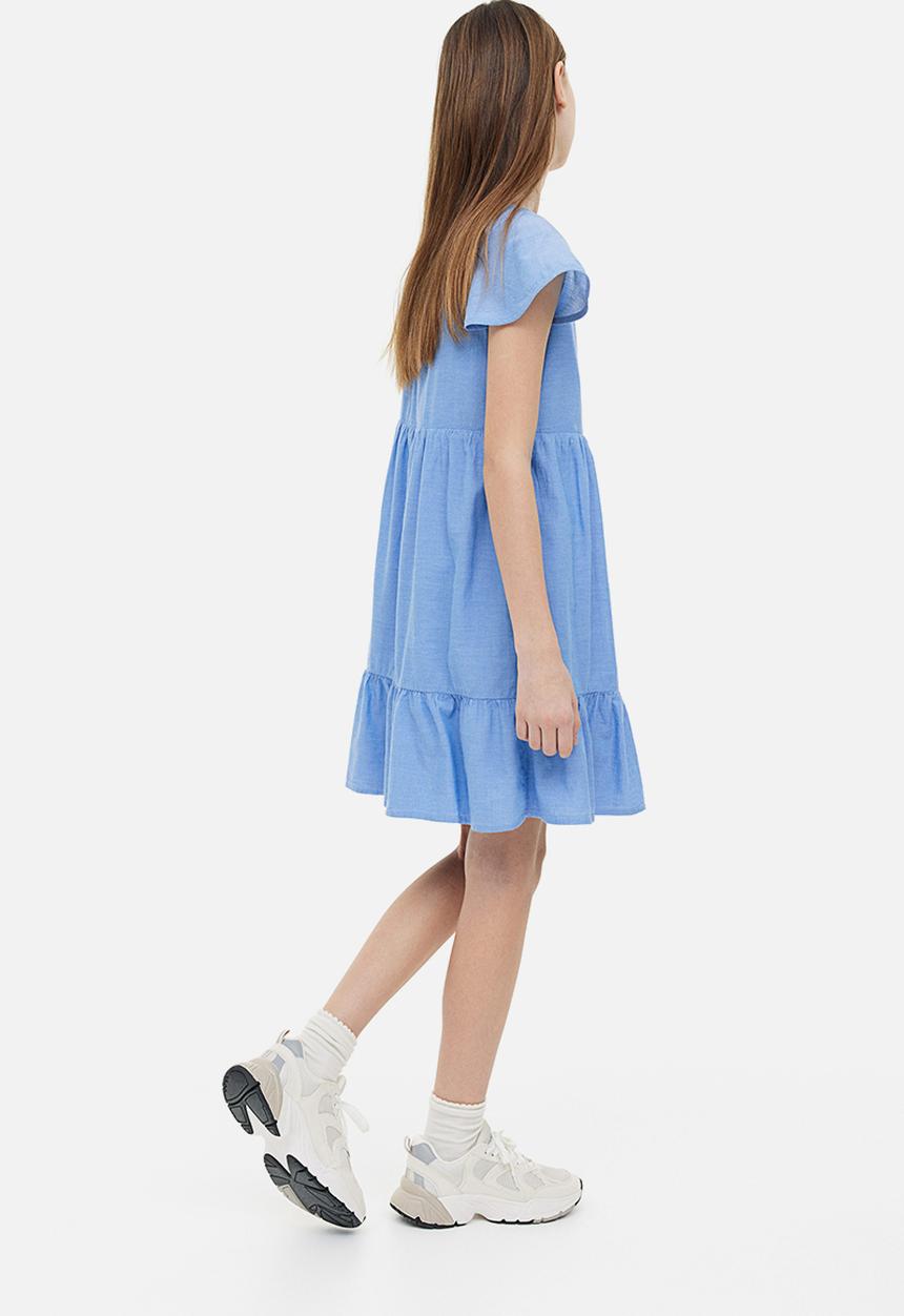 H&M - Tiered dress - light blue 