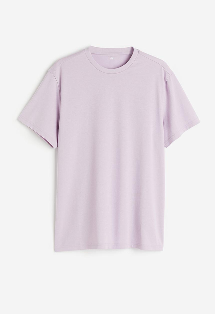 H&M - Regular fit round-neck t-shirt - purple
