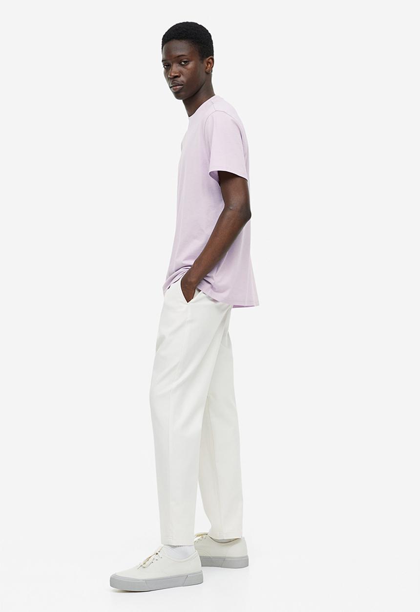 H&M - Regular fit round-neck t-shirt - purple