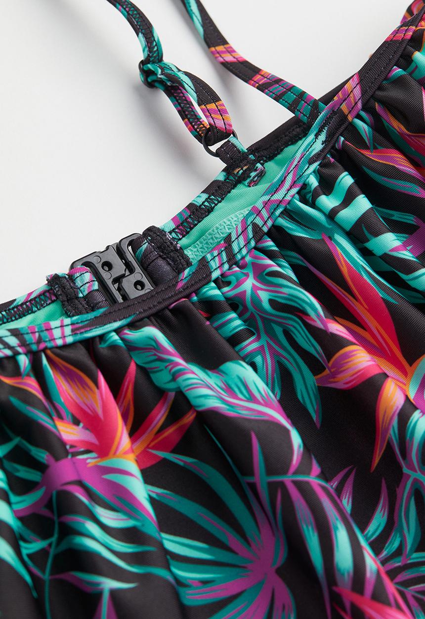 H&M - Patterned flounced bikini - black patterned