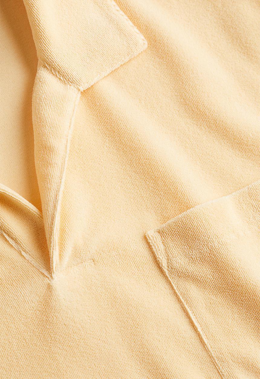 H&M - Regular fit terry polo shirt - light yellow