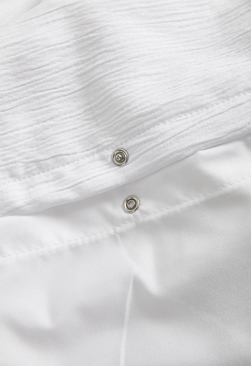 Sixth Floor - Crinkle microfibre duvet cover set - white