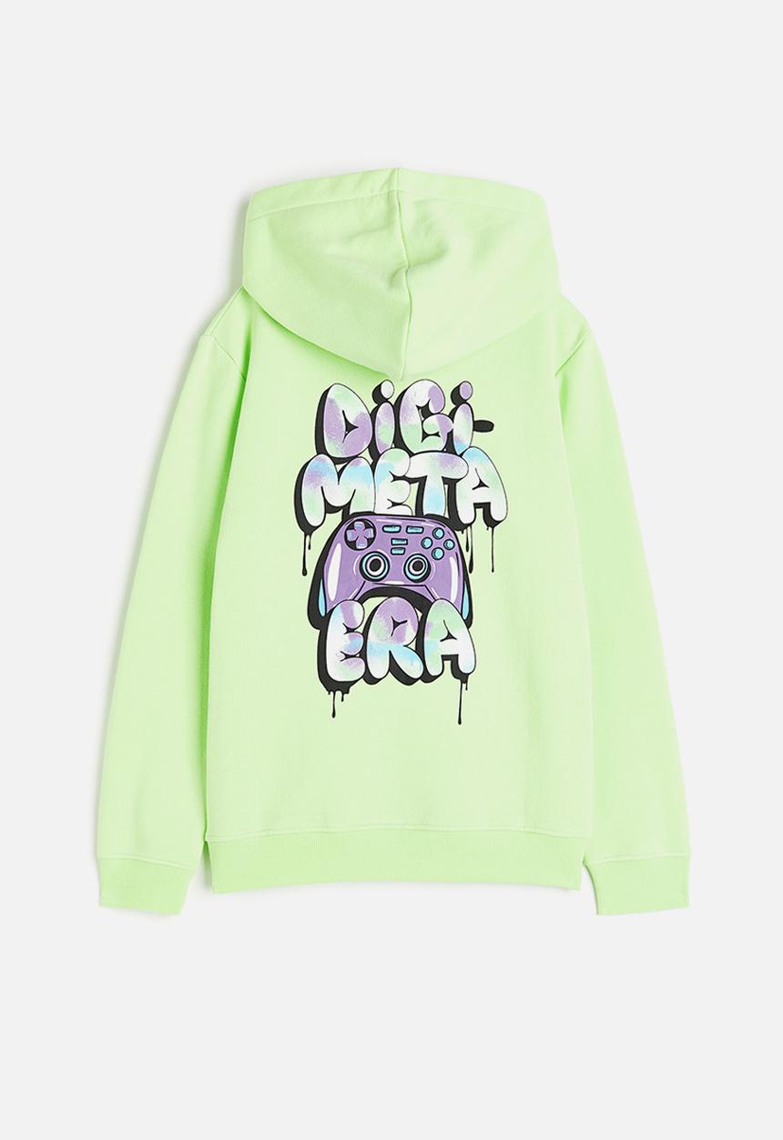 H&M - Printed hoodie - light green game controller