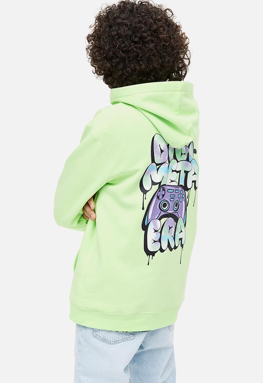 H&M - Printed hoodie - light green game controller