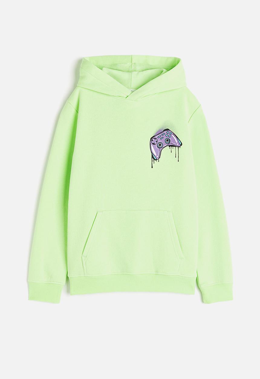 H&M - Printed hoodie - light green game controller