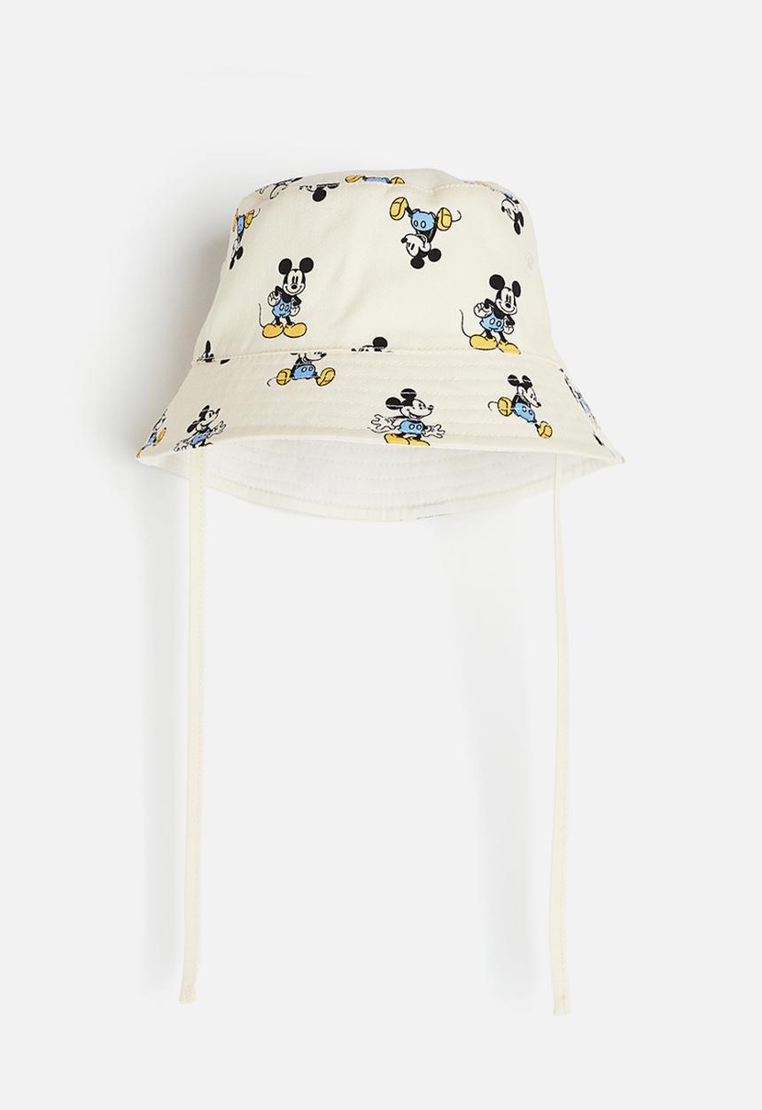H&M - Printed bucket hat - light beige mickey mouse 