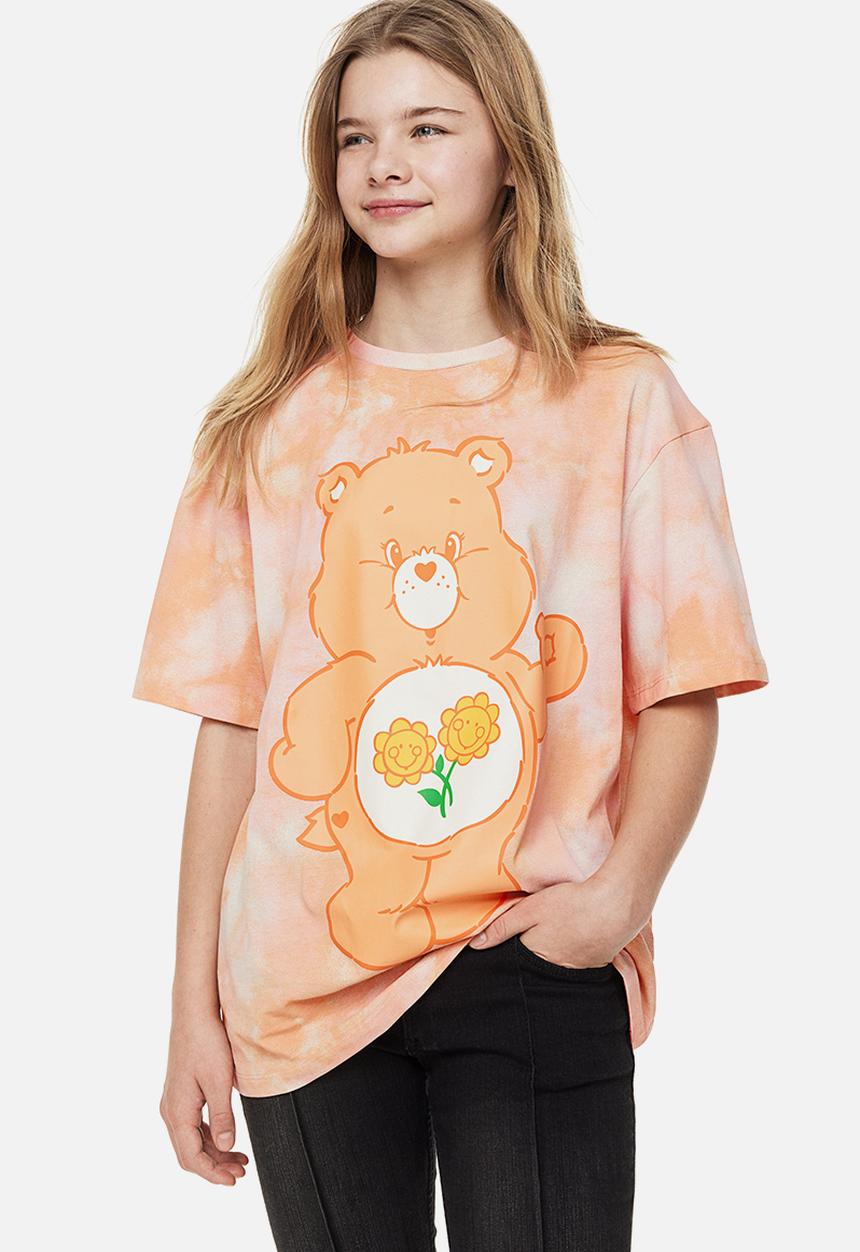 H&M - Printed cotton T-shirt - orange care bears 