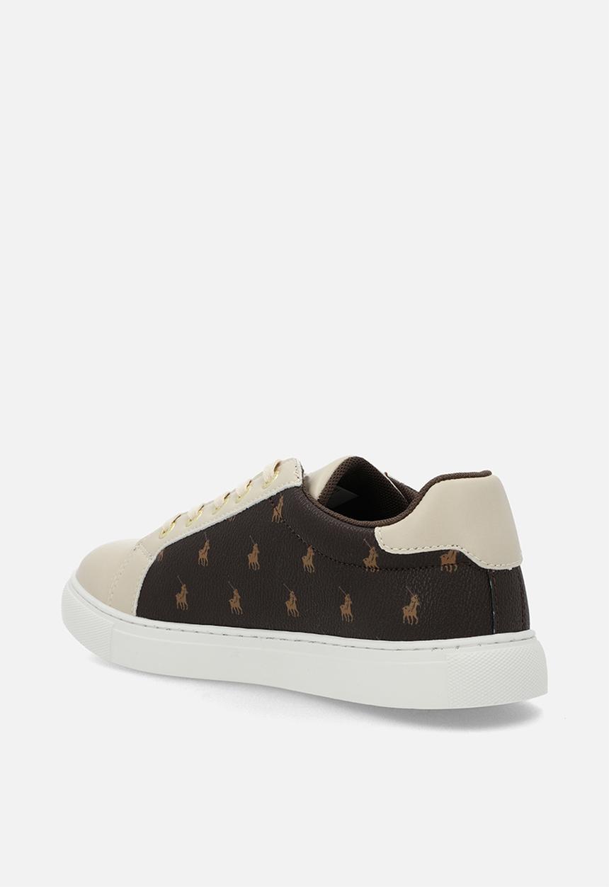POLO - Printed monogram sneaker - brown