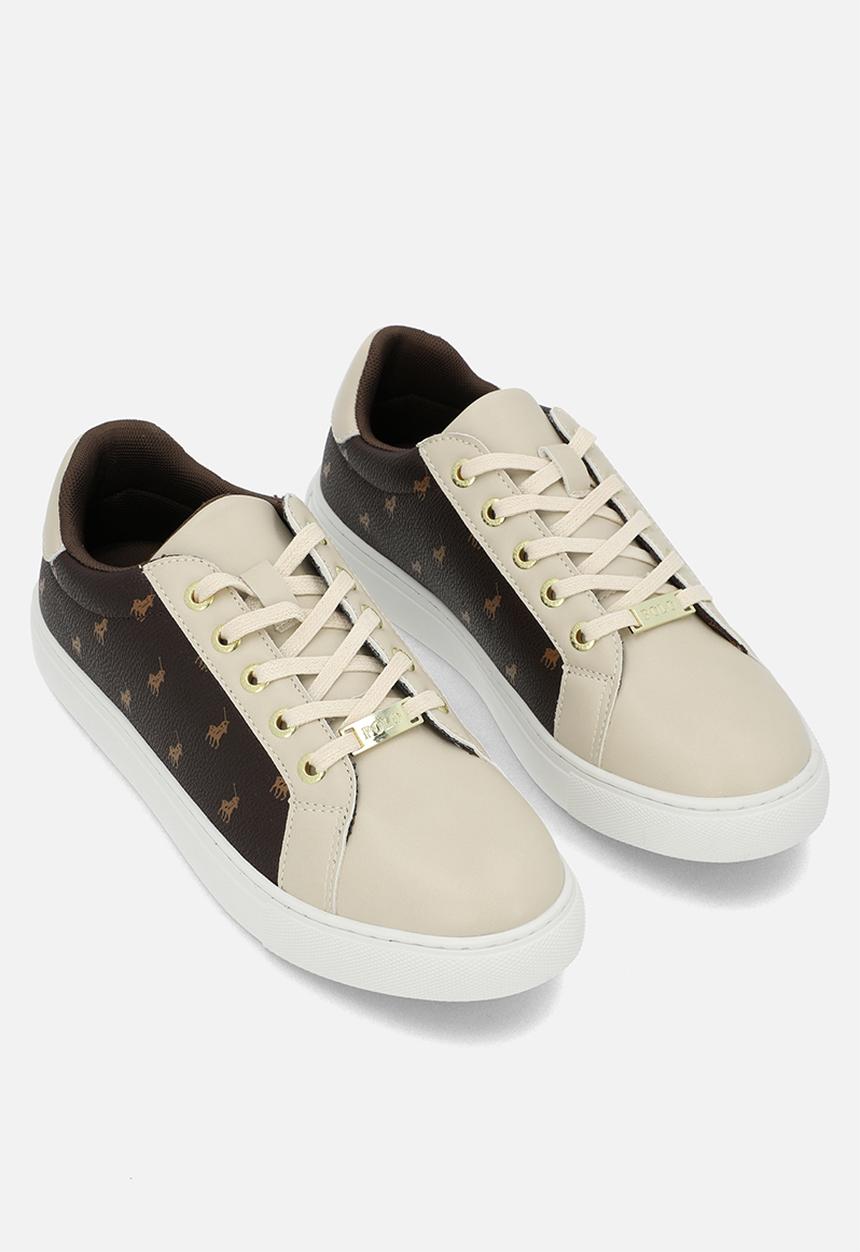 POLO - Printed monogram sneaker - brown
