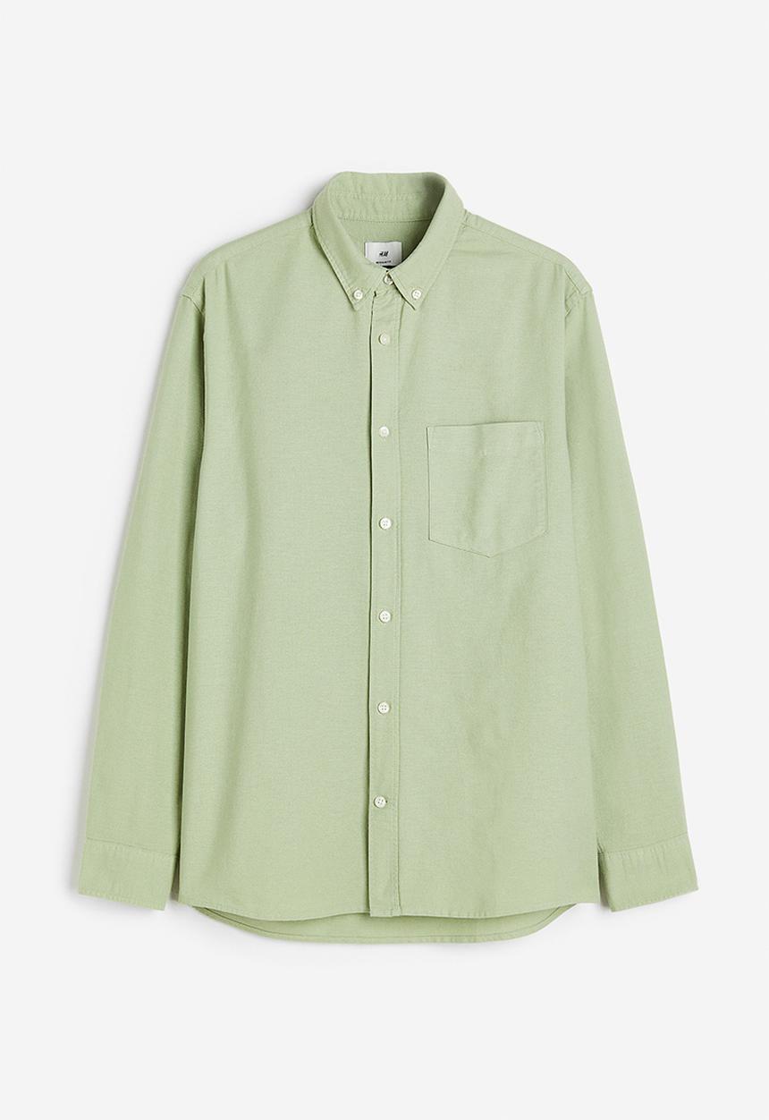 H&M - Regular fit oxford shirt -  pistachio green