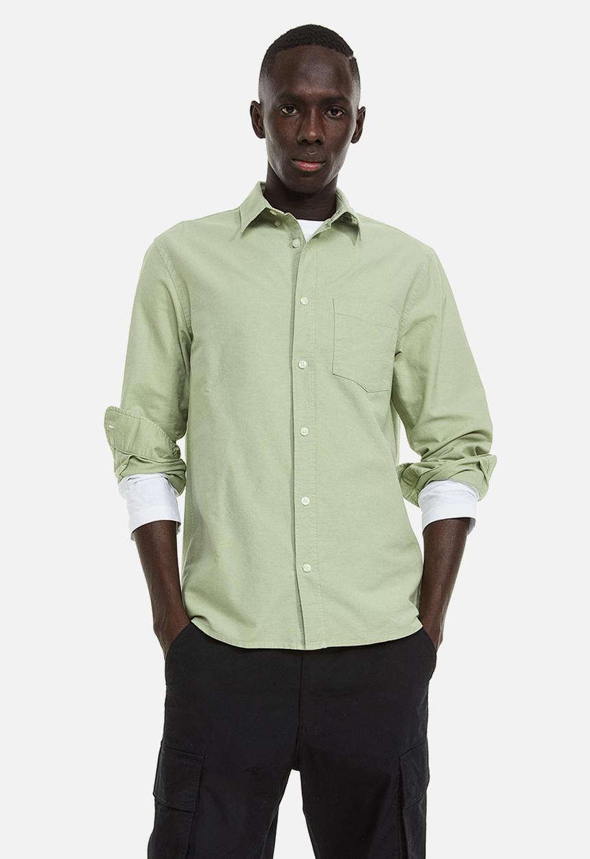 H&M - Regular fit oxford shirt -  pistachio green