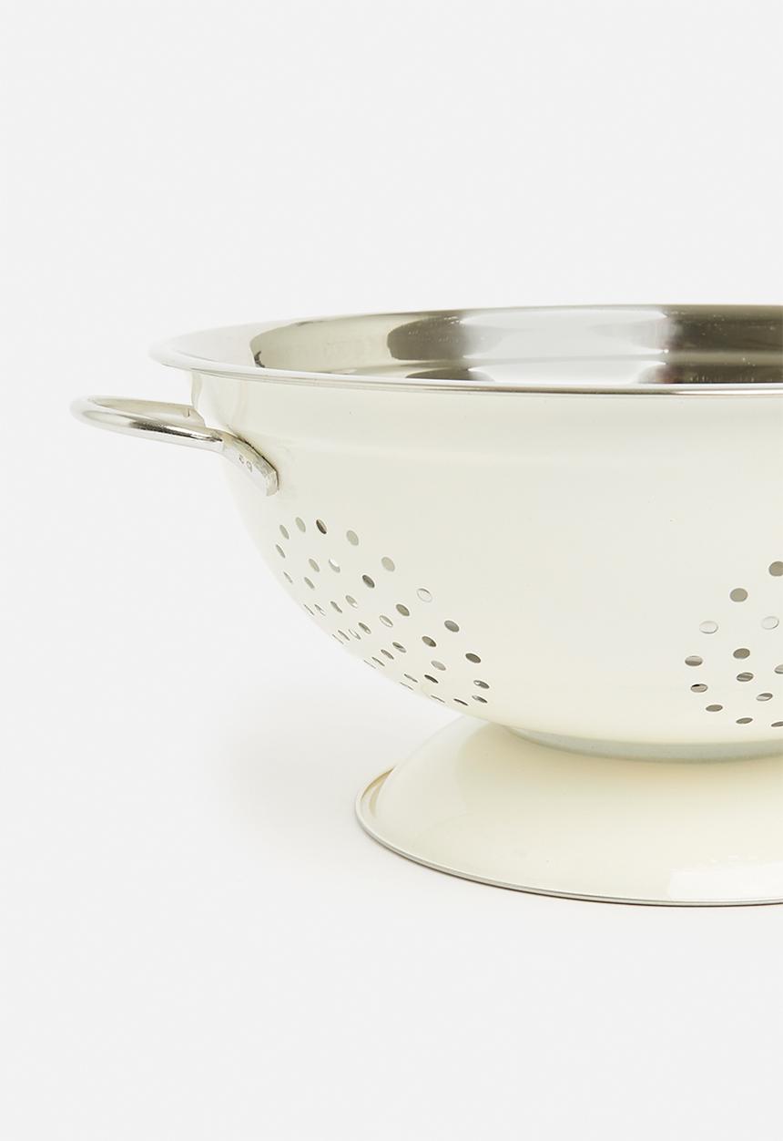 Excellent Houseware - Colander - silver & cream