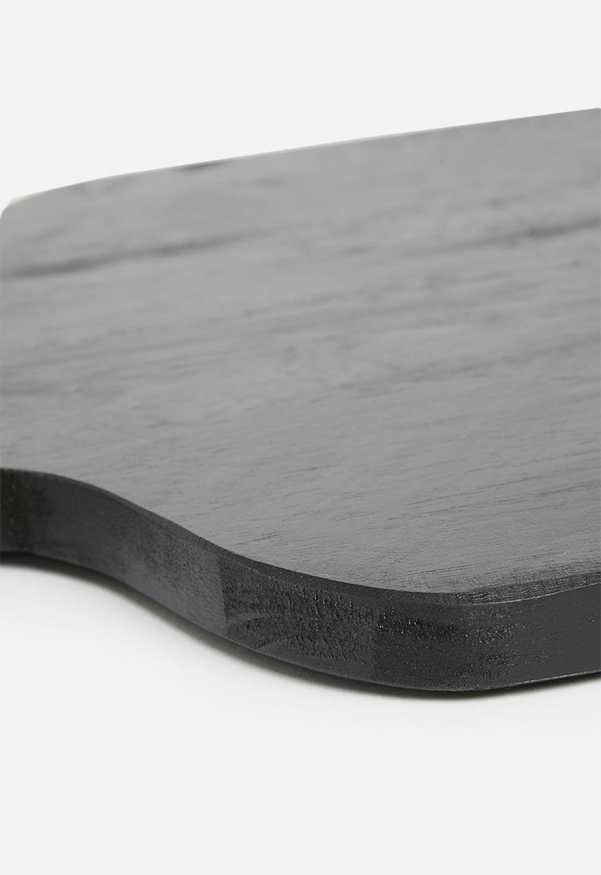 Excellent Houseware - Rubber wood cutting board - black