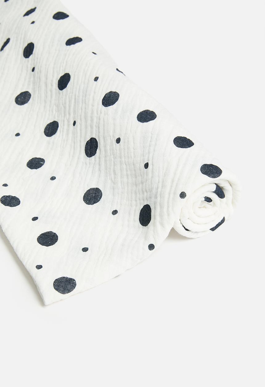 Pop Candy - Printed blanket - white and blue