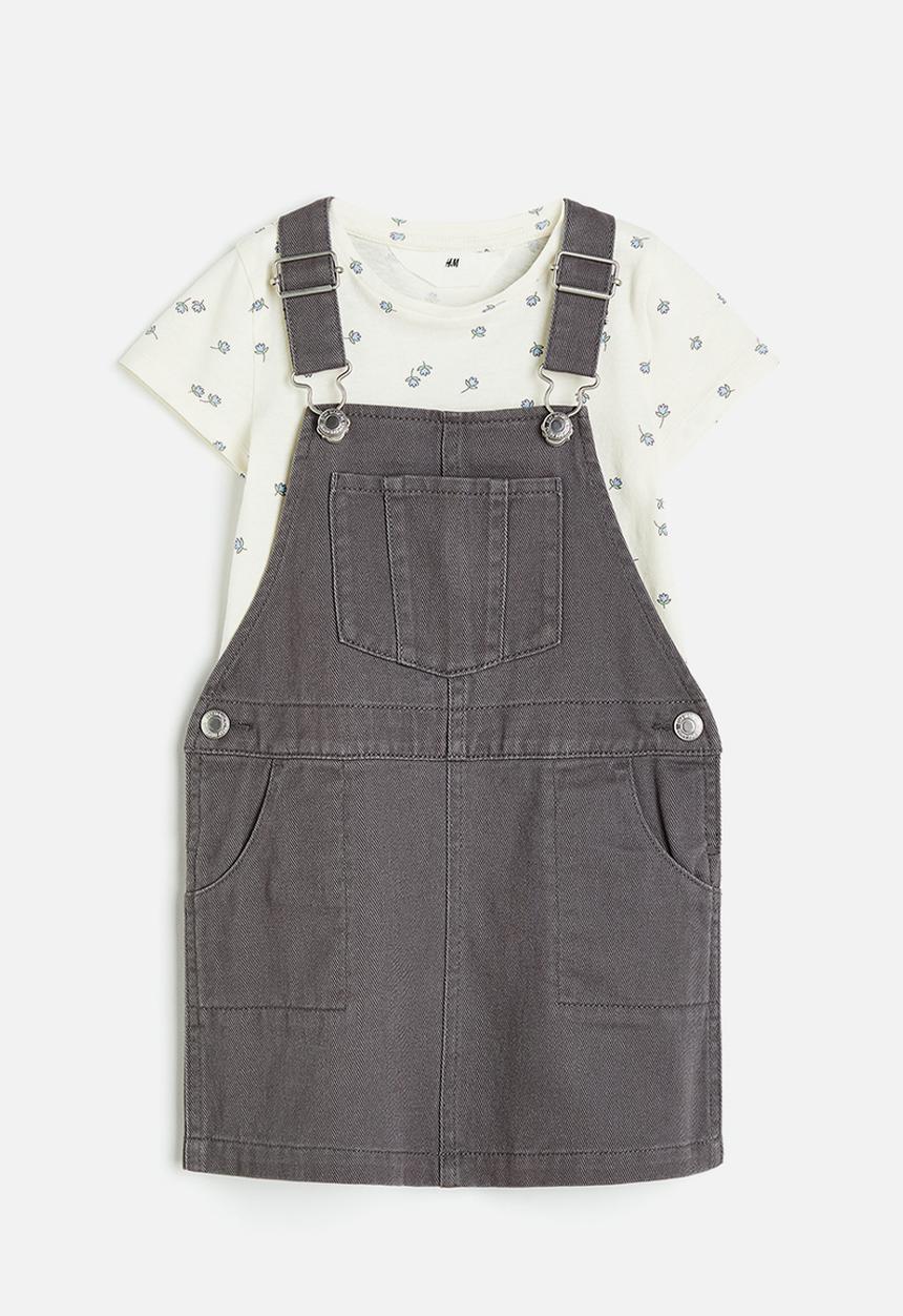 H&M - 2-piece cotton set - denim grey 
