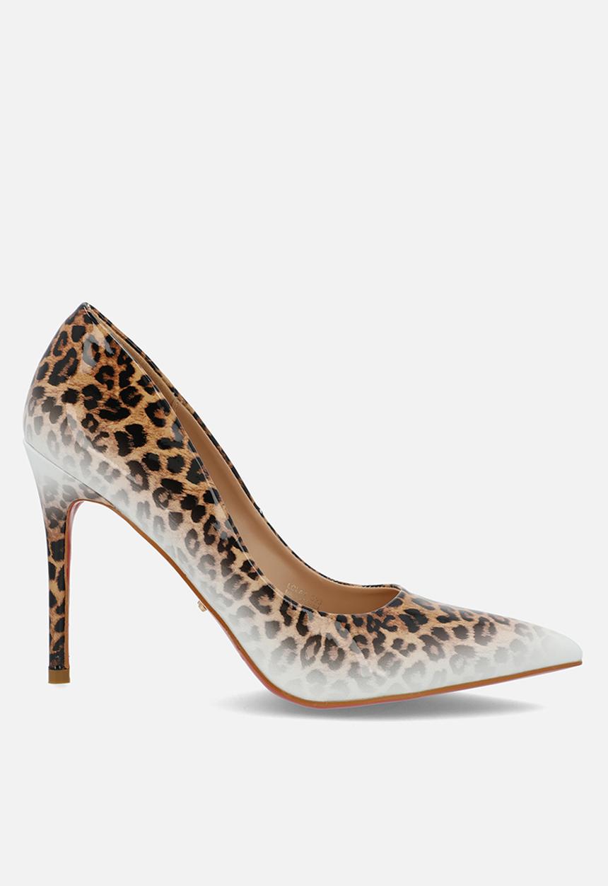 Miss Black - Lola 4 court heel - white combo
