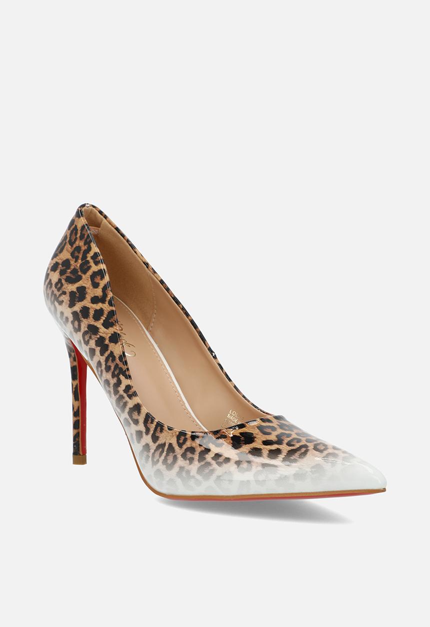 Miss Black - Lola 4 court heel - white combo