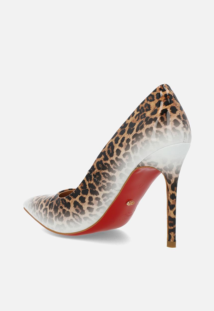 Miss Black - Lola 4 court heel - white combo