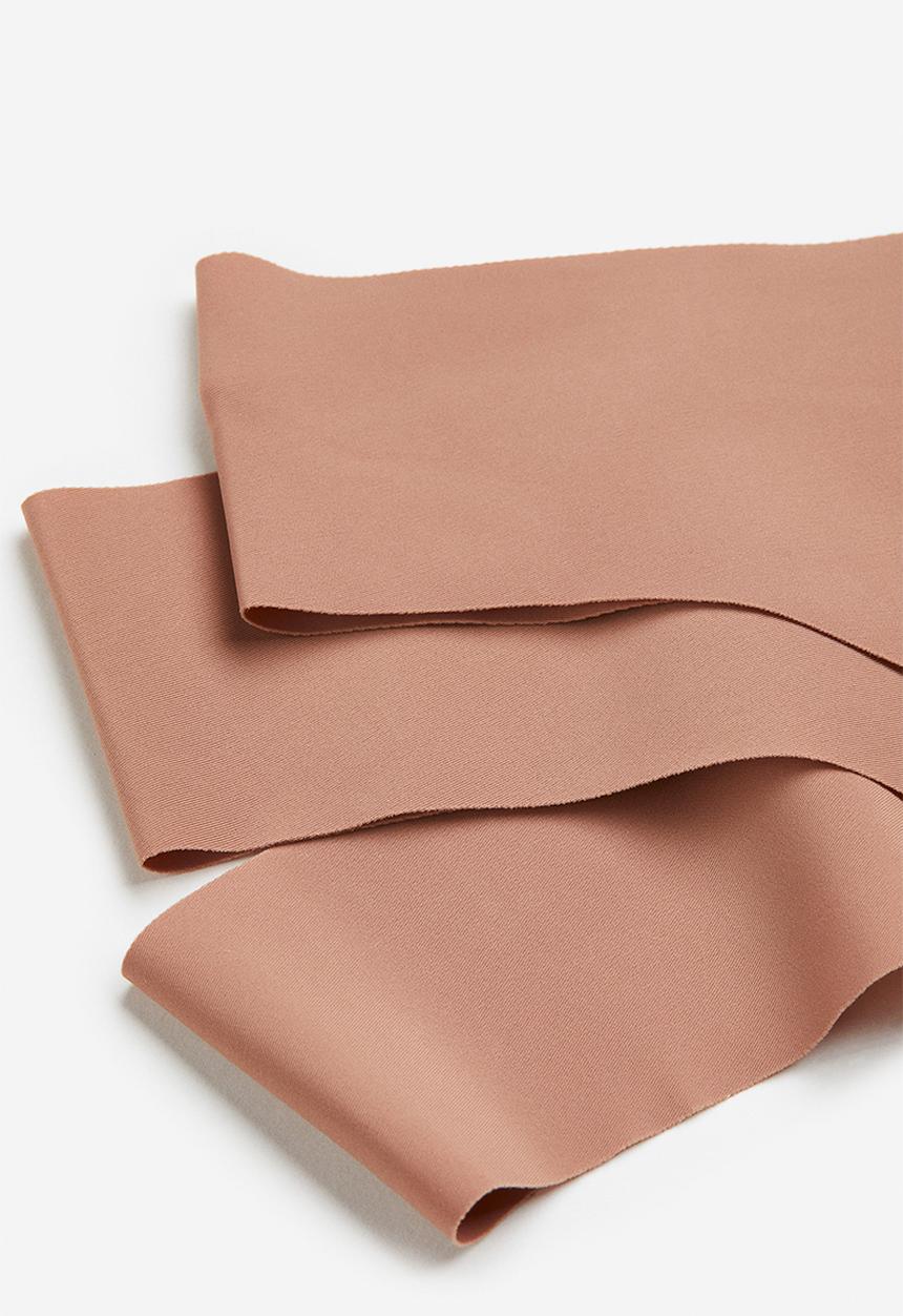 H&M - 4-Pack invisible brazilian briefs - dark beige