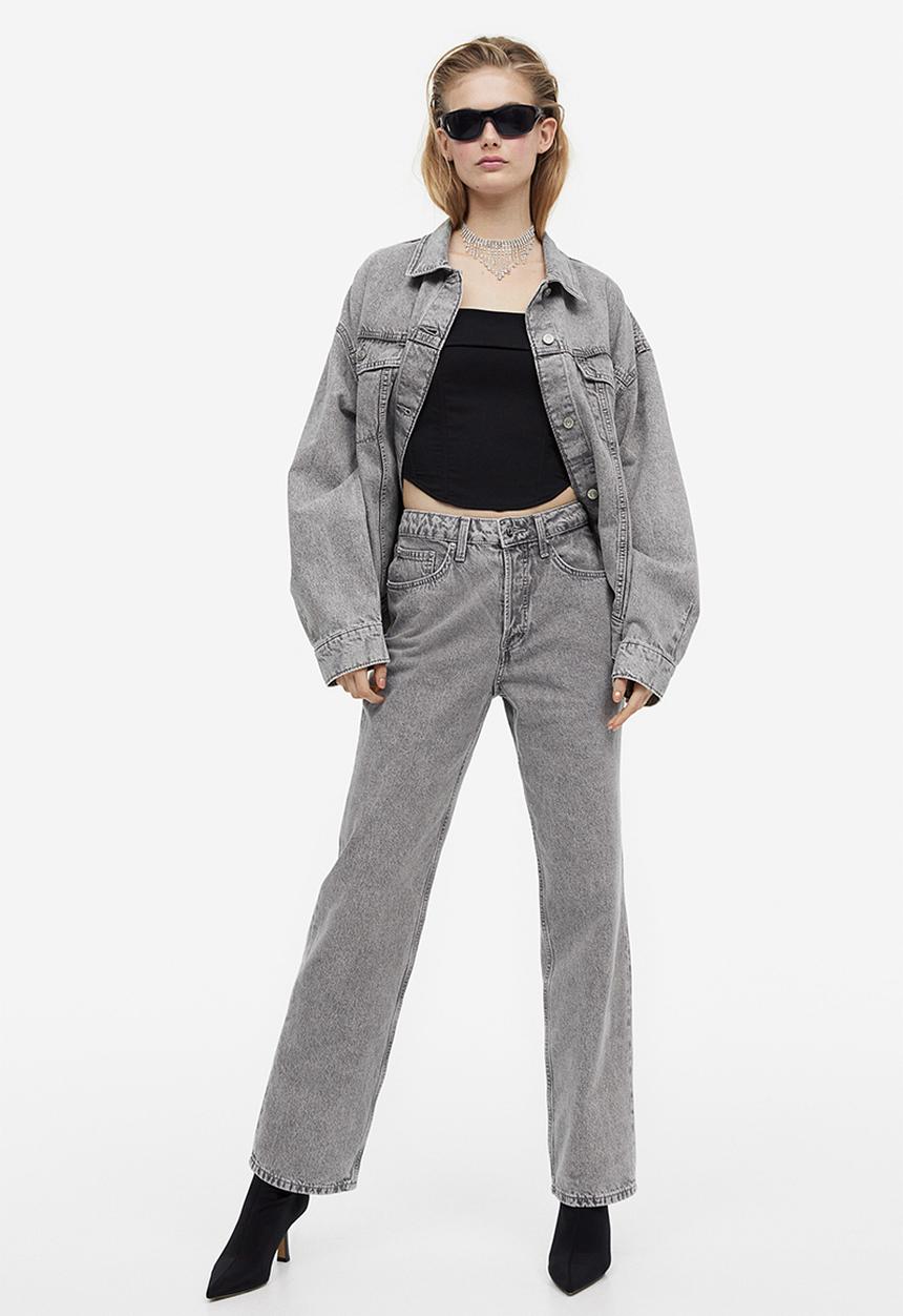 H&M - 90s Straight trousers - grey
