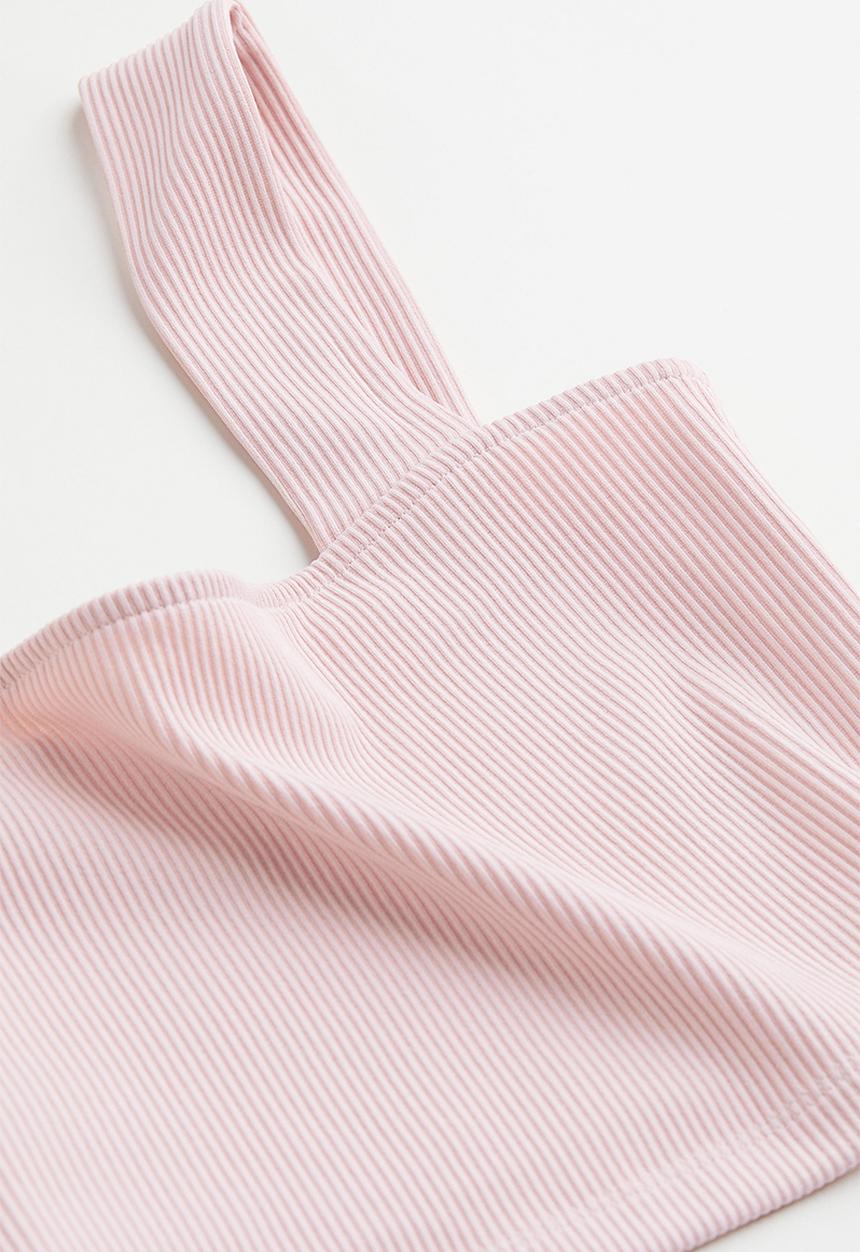 H&M - Cropped sleeveless top - light pink