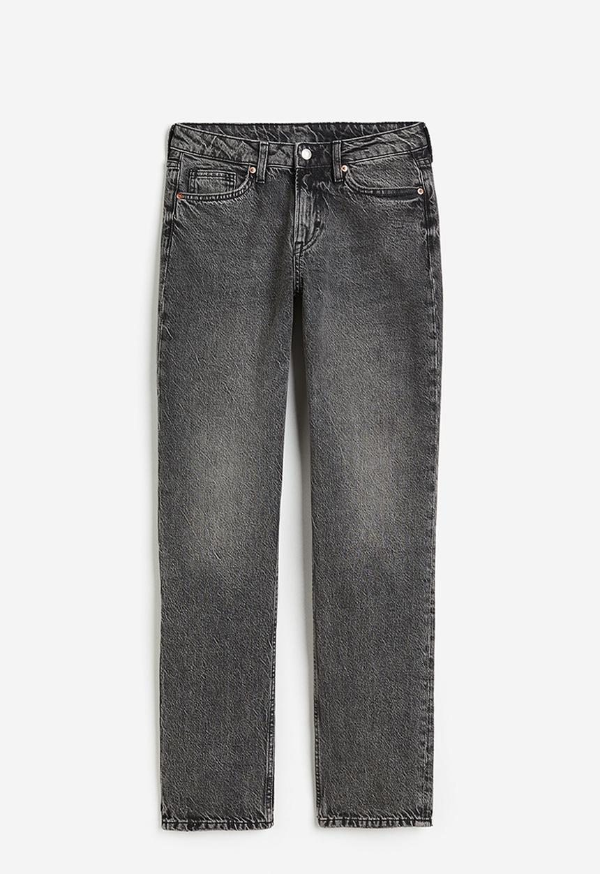 H&M - Curvy fit straight regular jeans - grey