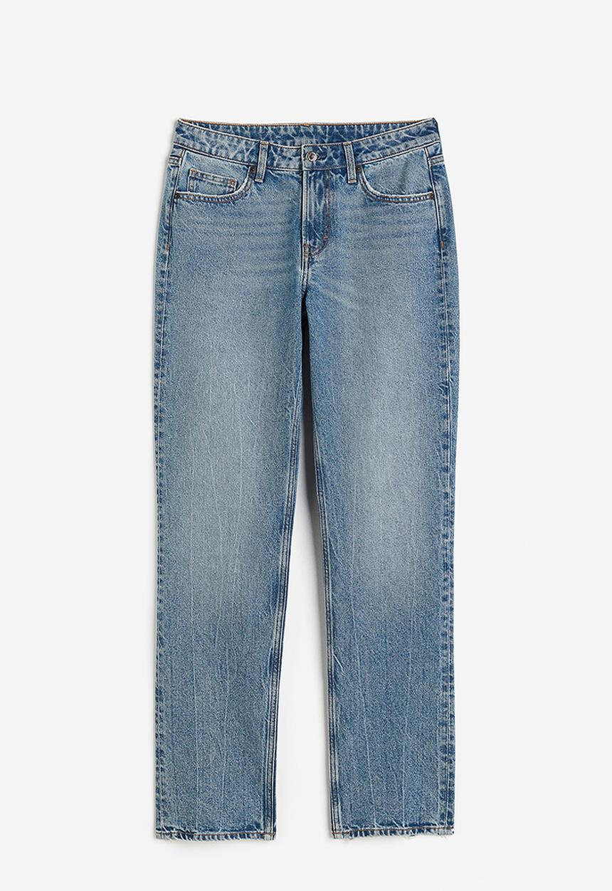 H&M - Curvy fit straight regular jeans - denim blue 