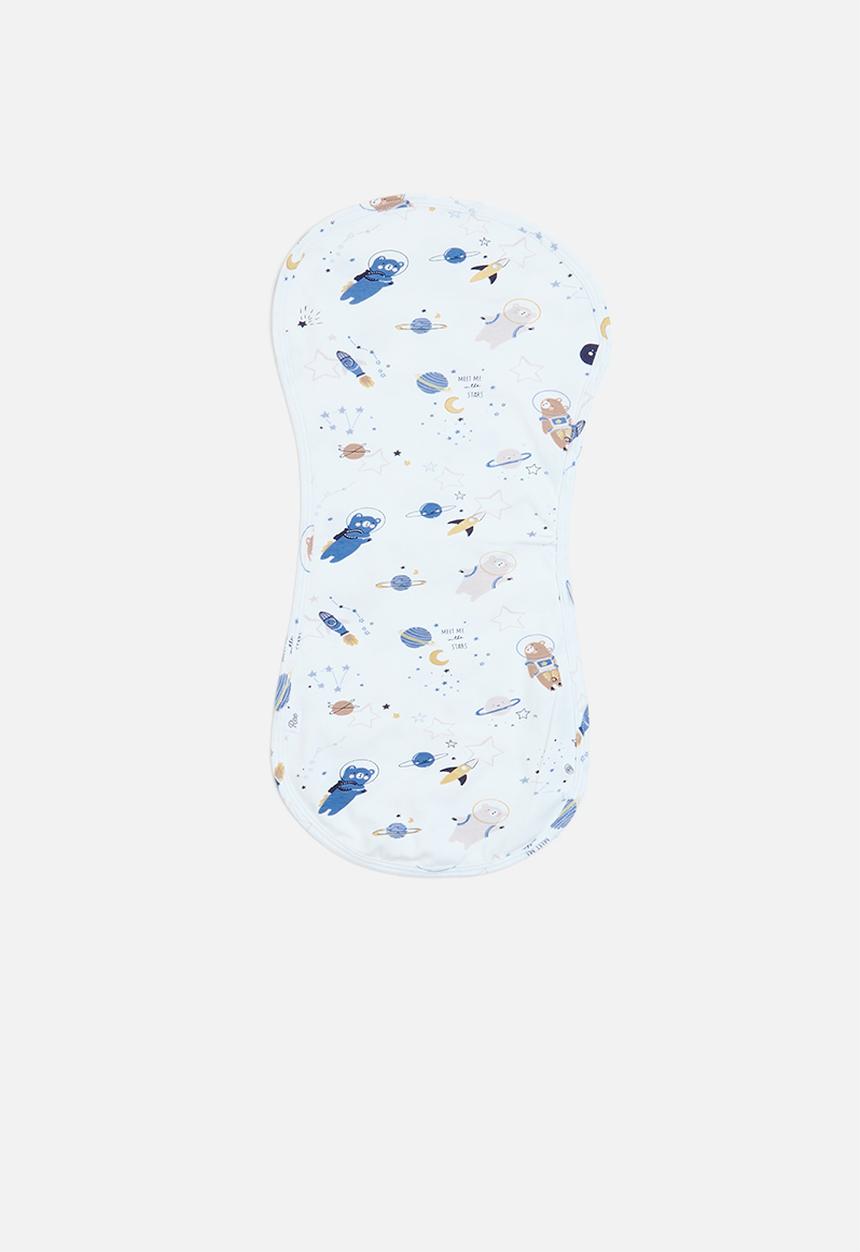 Ree Collective - Burp cloths 2 pack space - grey & white