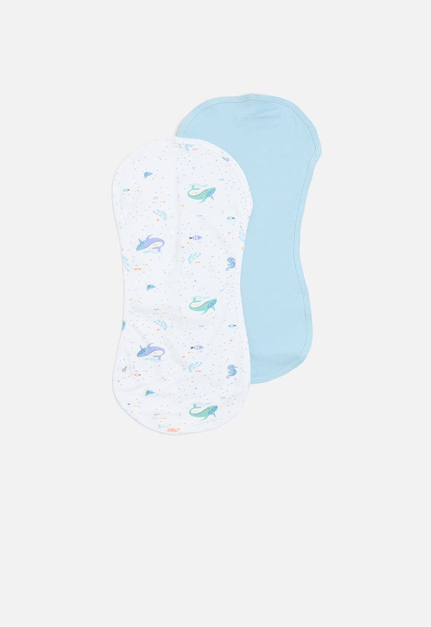 Ree Collective - Burp cloths ocean - blue & white 