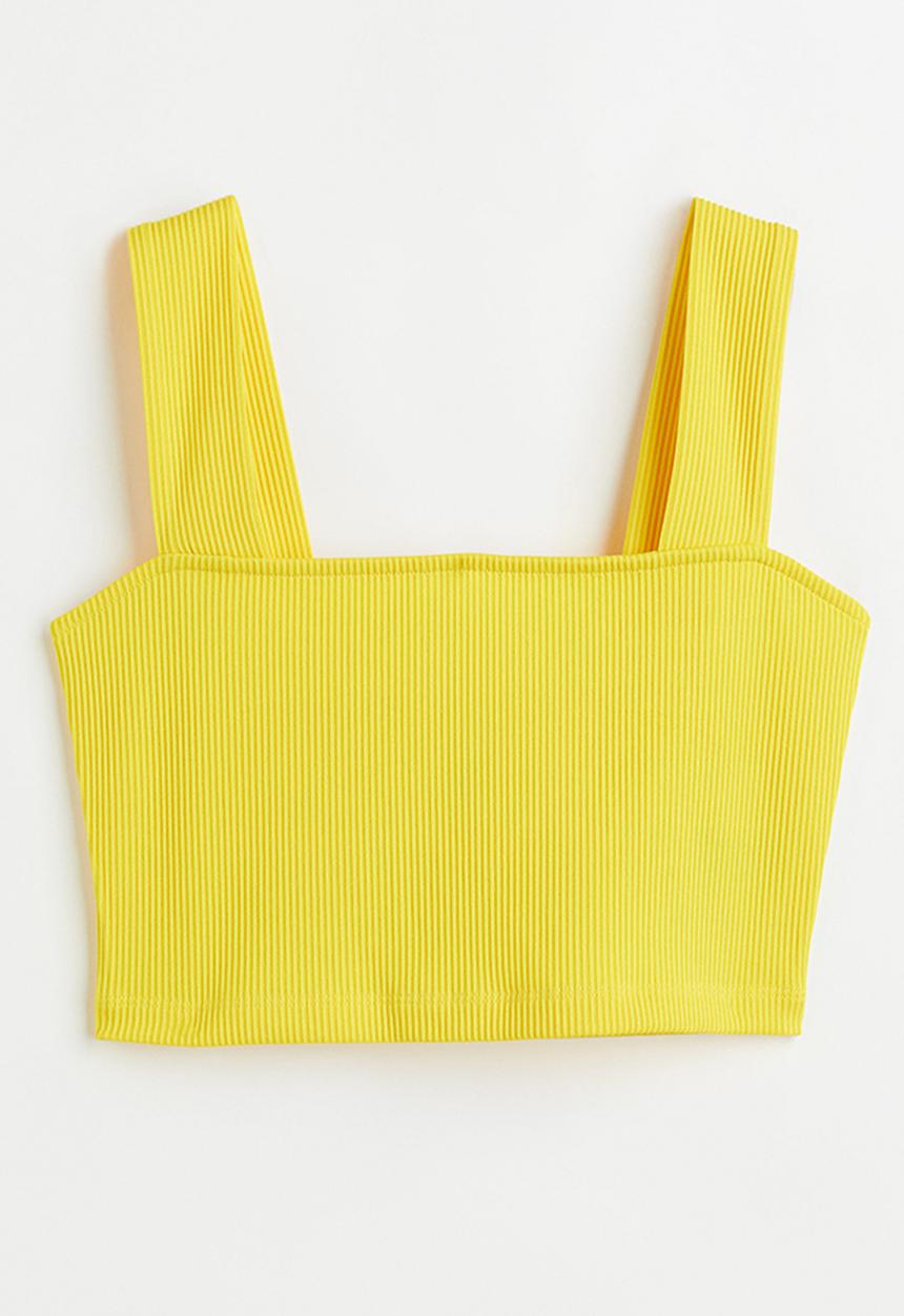 H&M - Cropped sleeveless top - yellow