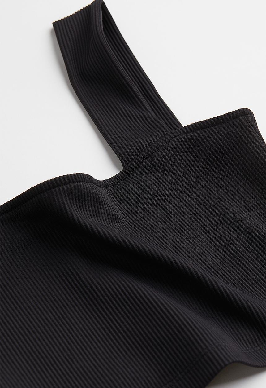 H&M - Cropped sleeveless top - black