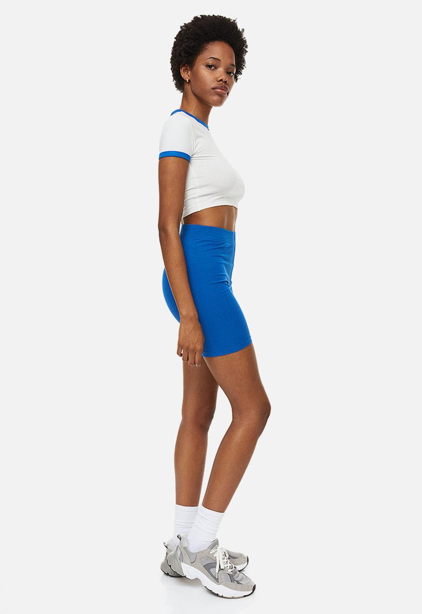 H&M - 2-Pack cotton cycling shorts - bright blue