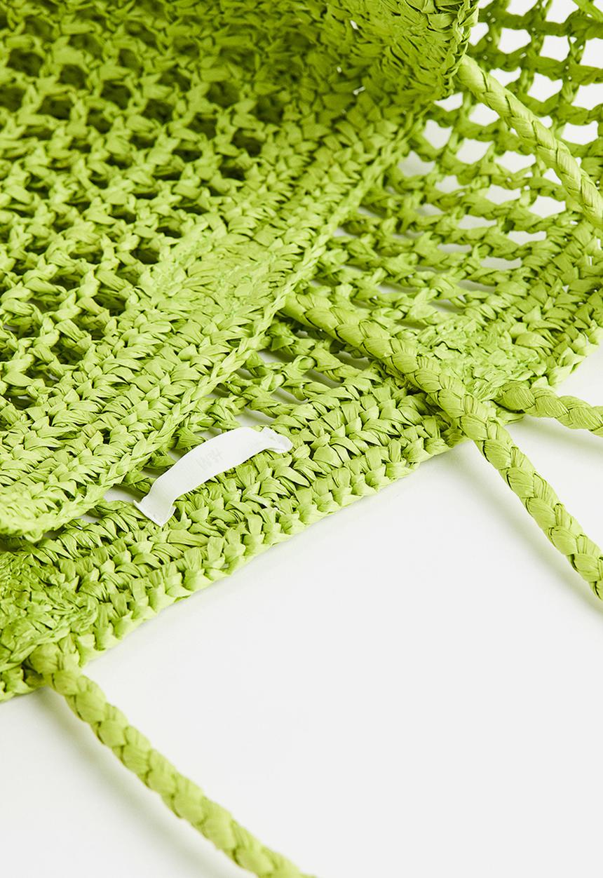 H&M - Straw shopper - green