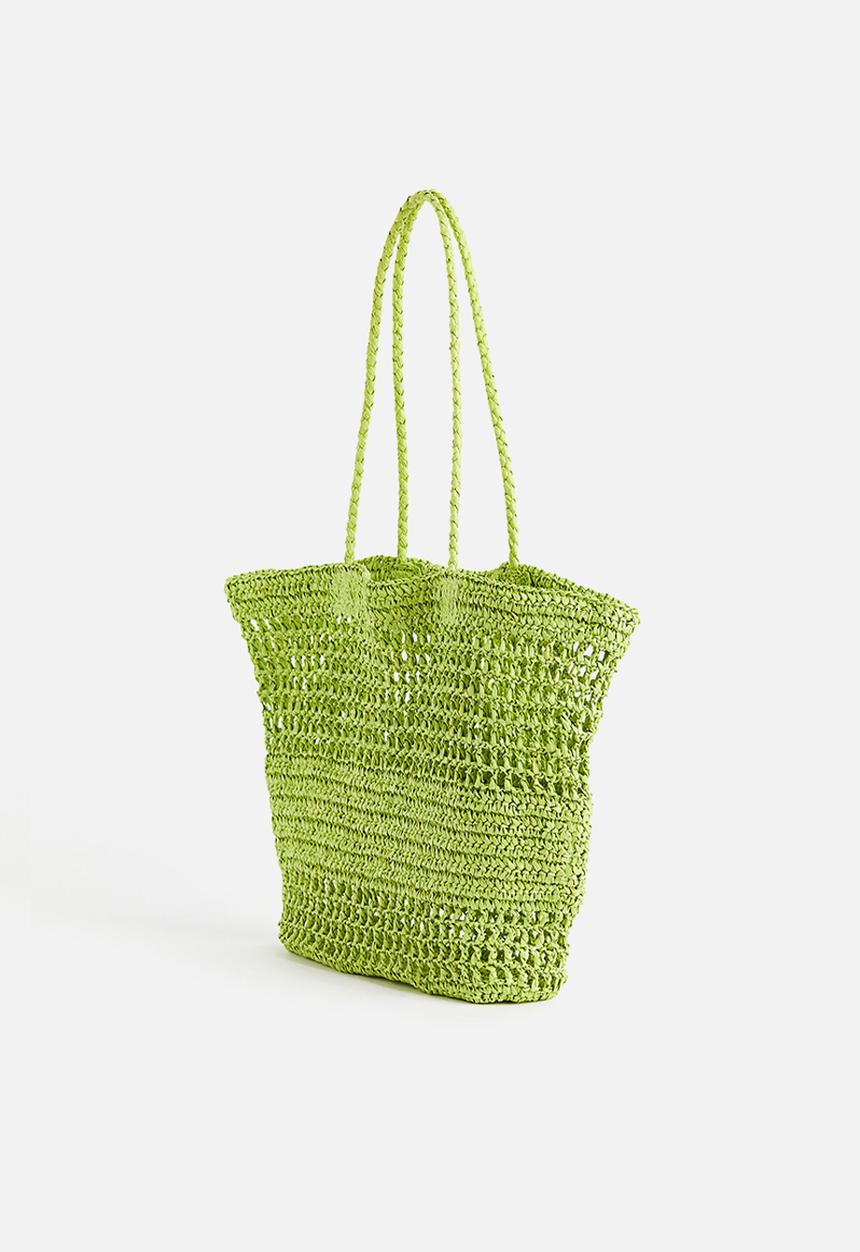 H&M - Straw shopper - green