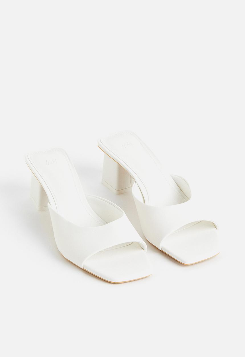H&M - Heeled mules - white