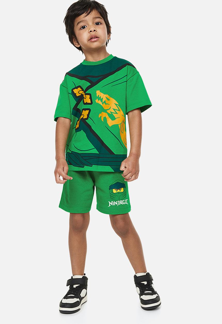 H&M - 2-piece printed set - green / lego ninjago 