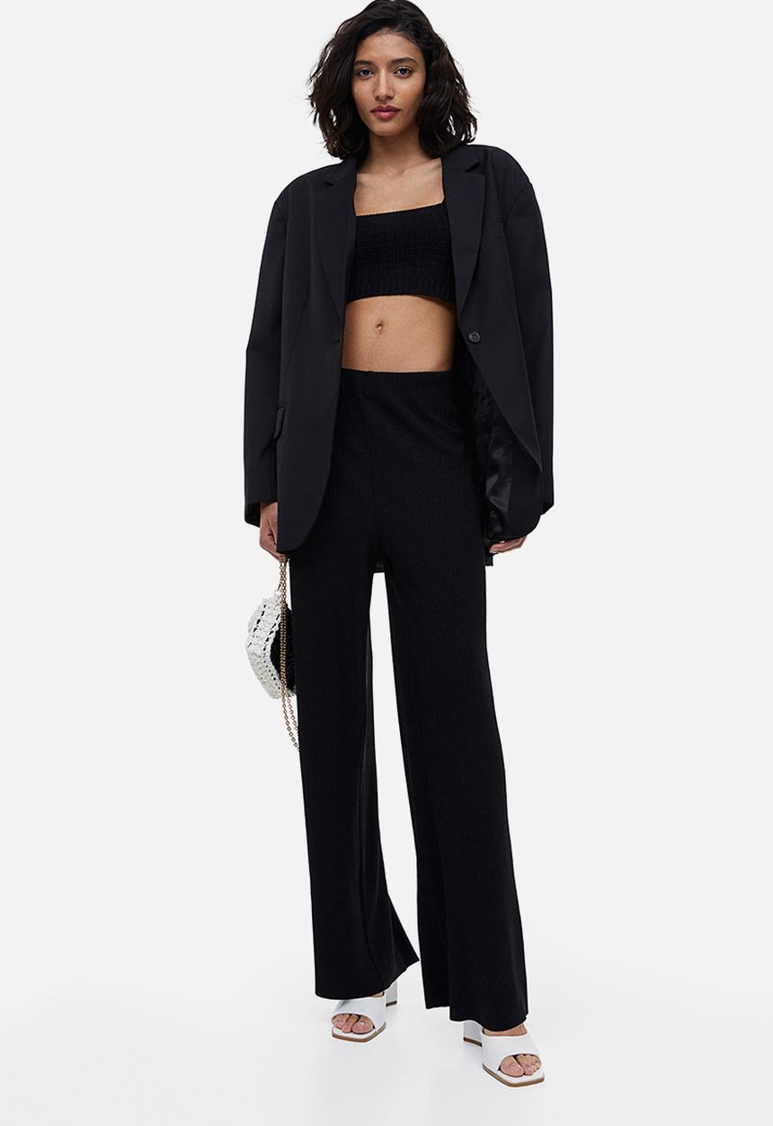 H&M - Wide trousers - black