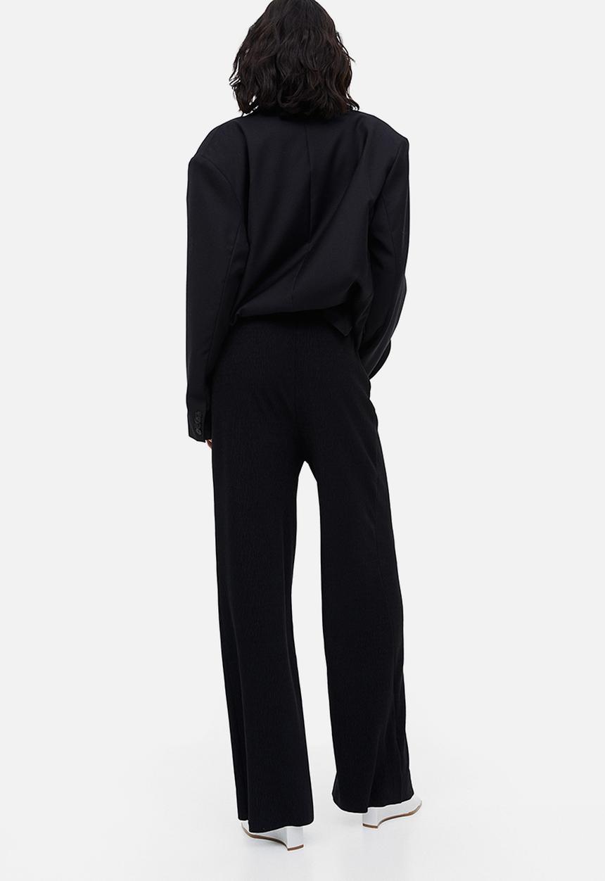 H&M - Wide trousers - black