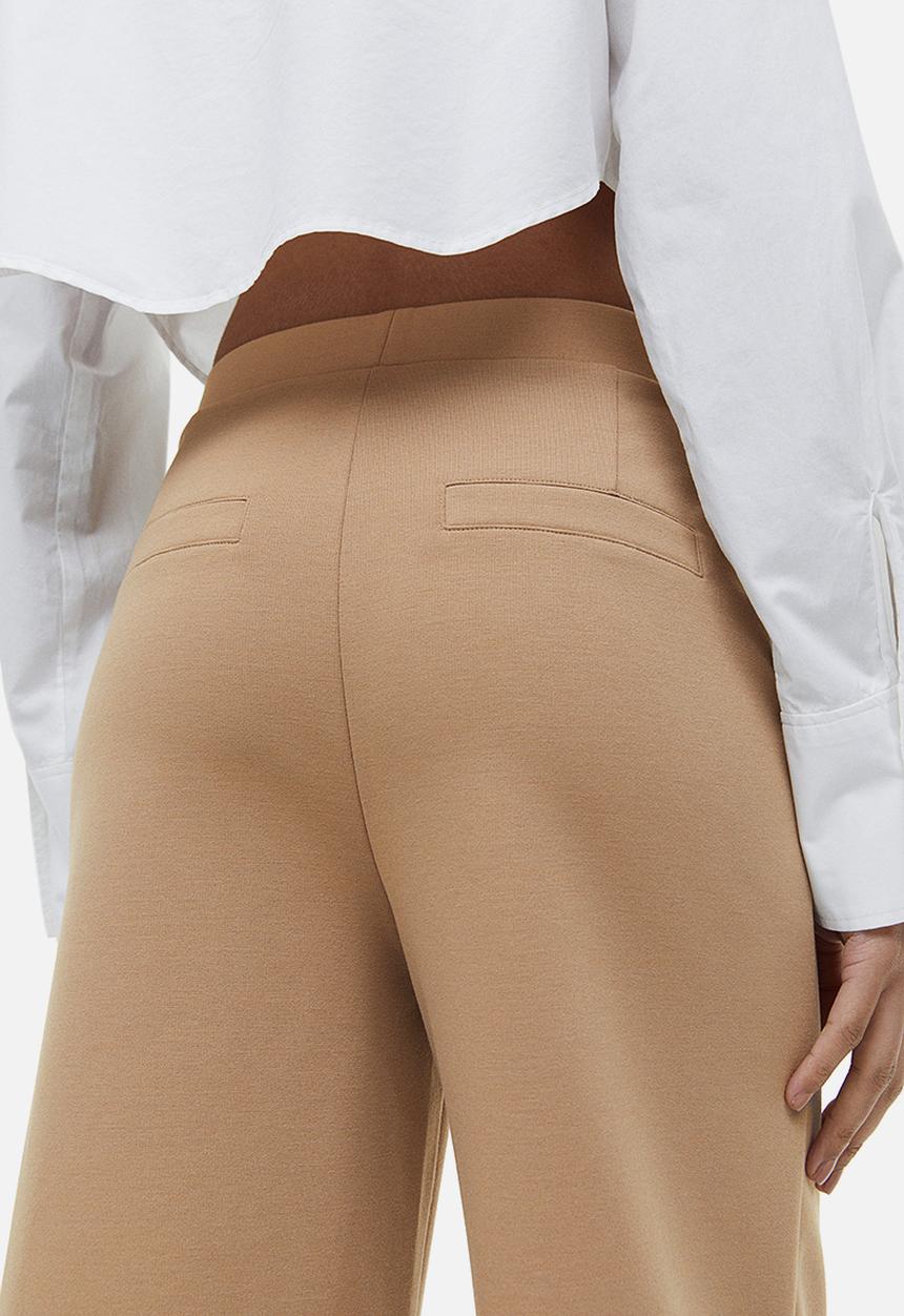 H&M - Wide tailored trousers - beige