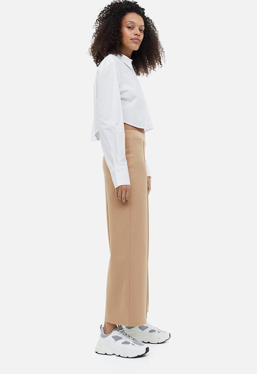 H&M - Wide tailored trousers - beige