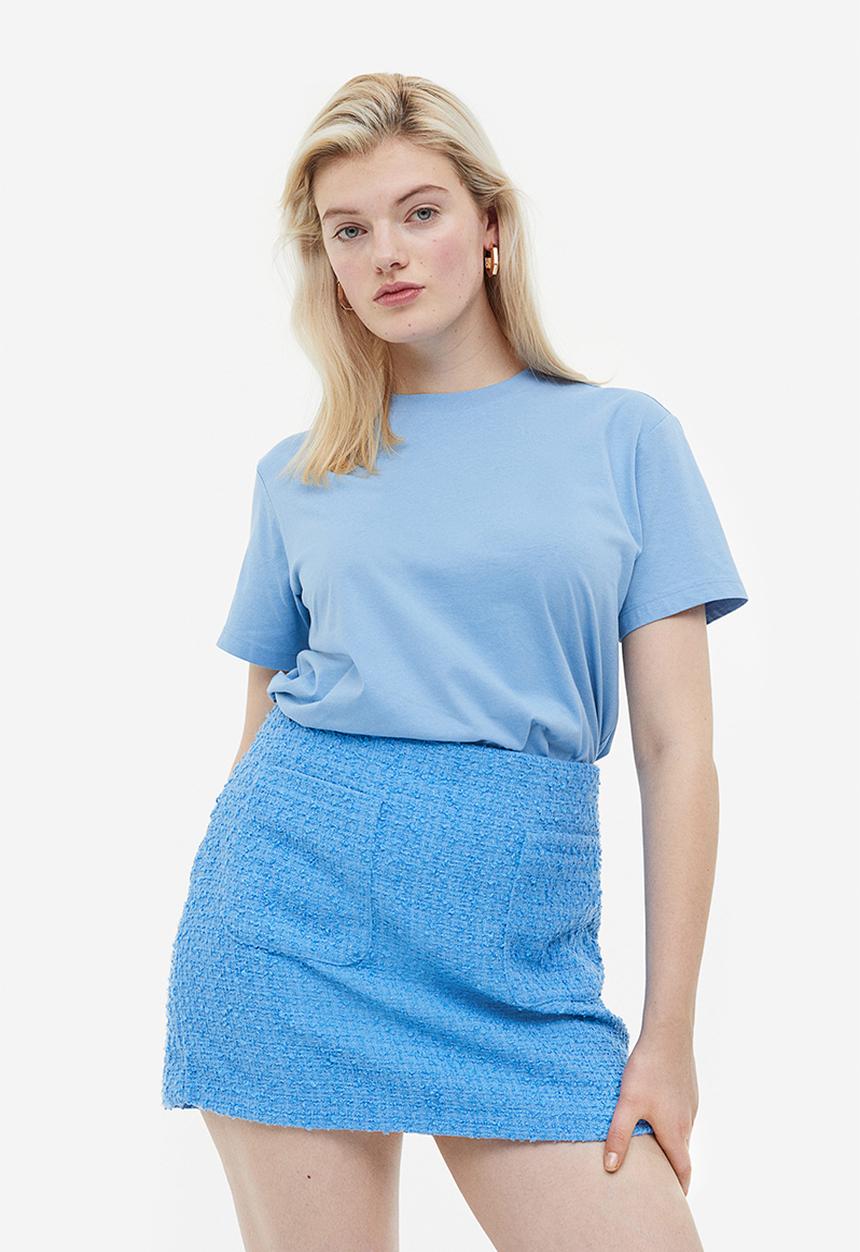 H&M - Cotton T-shirt - light blue