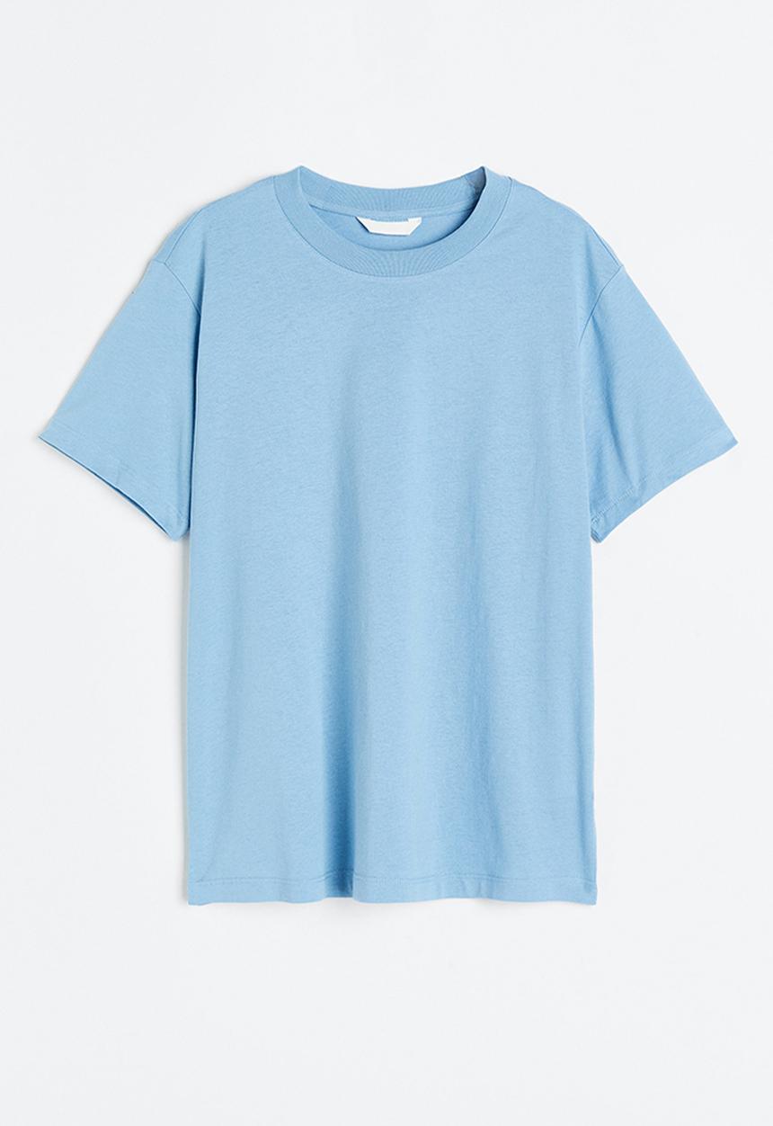 H&M - Cotton T-shirt - light blue