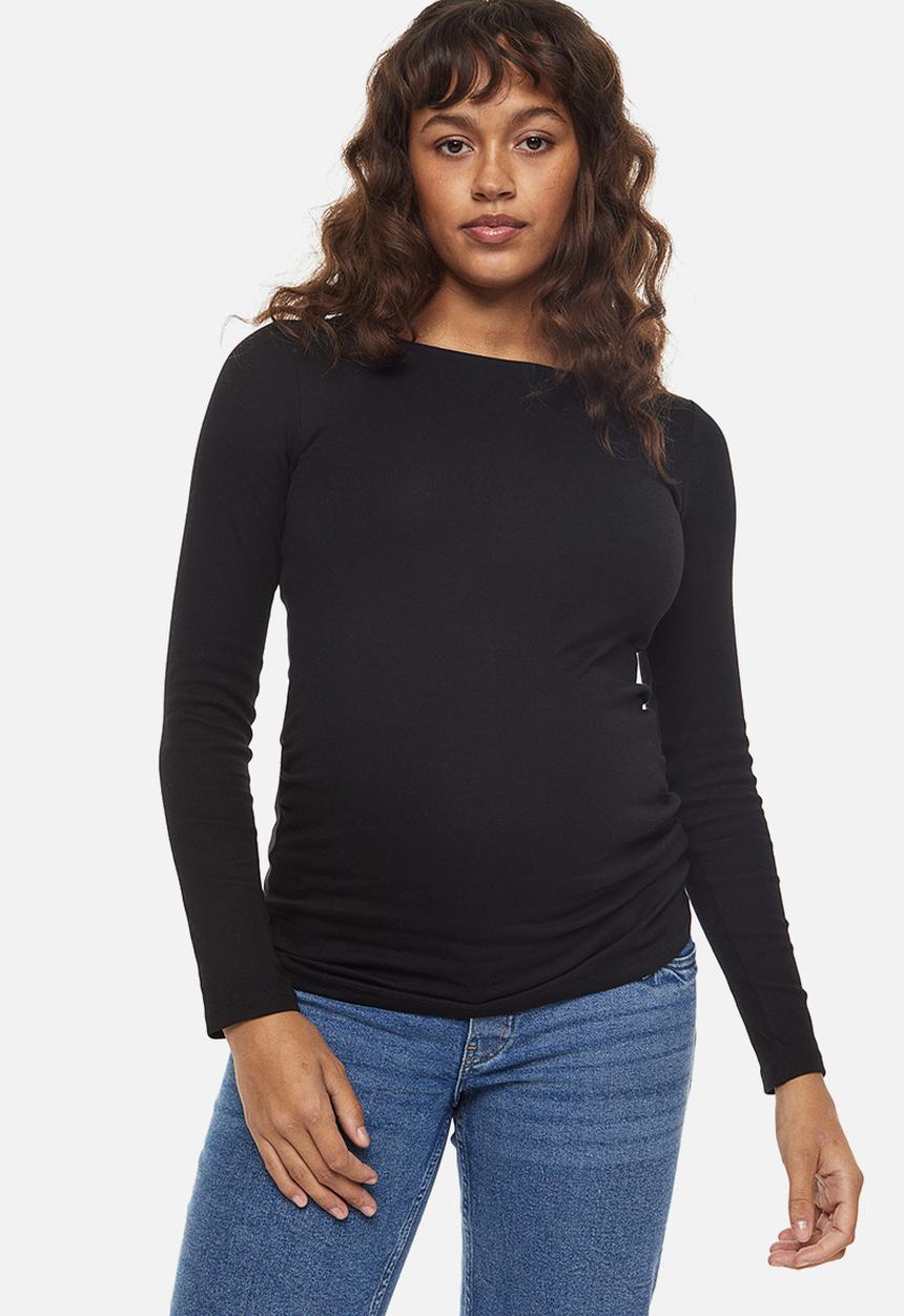 H&M - Mama long-sleeved cotton top - black