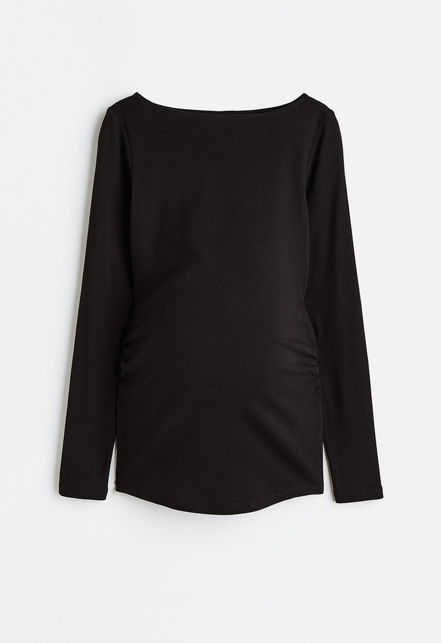 H&M - Mama long-sleeved cotton top - black
