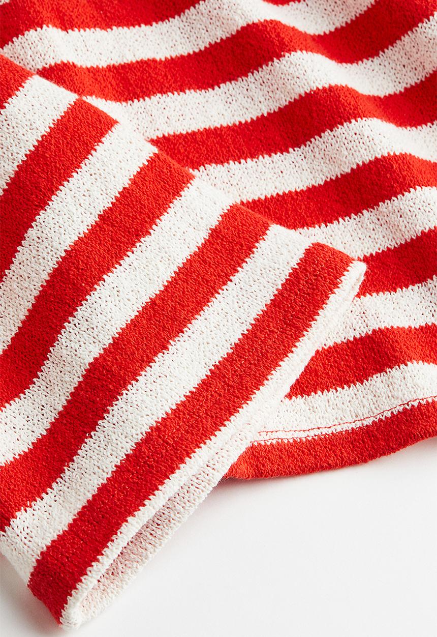 H&M - Boxy jumper - red & white striped