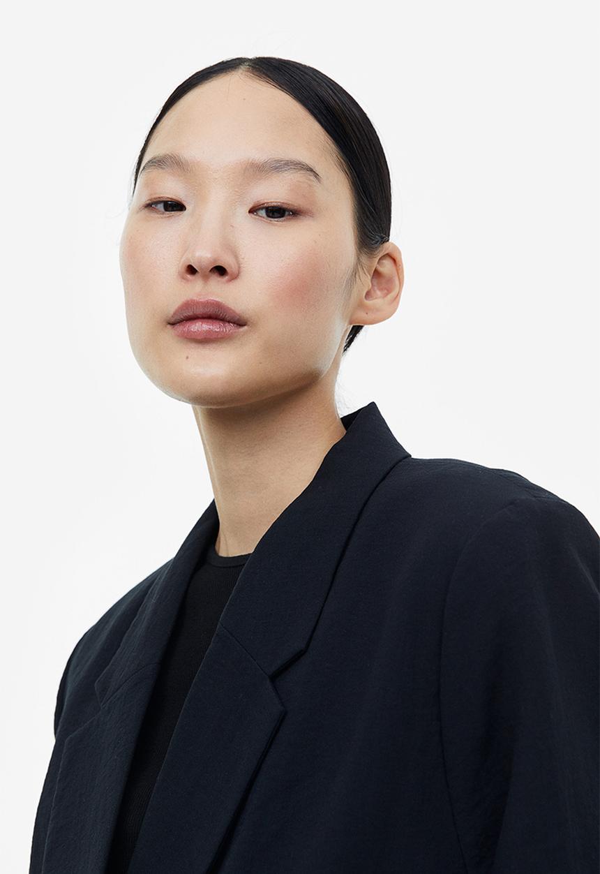 H&M - Double-breasted blazer - black 