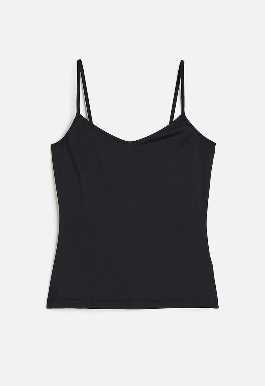 H&M - Strappy microfibre top - black